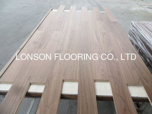 Quality Slight Brushed Matt American Walnut Engineered Hardwood Flooring Natural Lacquer factory