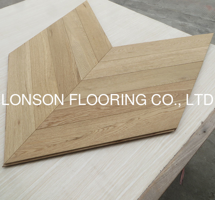 quality Invisible Lacquered Chervon Oak Engineered Parquet, super Matt Chervon Oak Flooring factory
