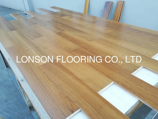 quality natural lacquered Burma Teak multi layers engineered wood flooring factory