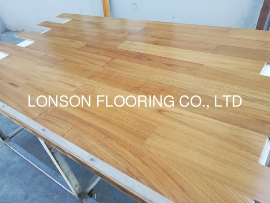 quality natural lacquered Burma Teak multi layers engineered wood flooring factory