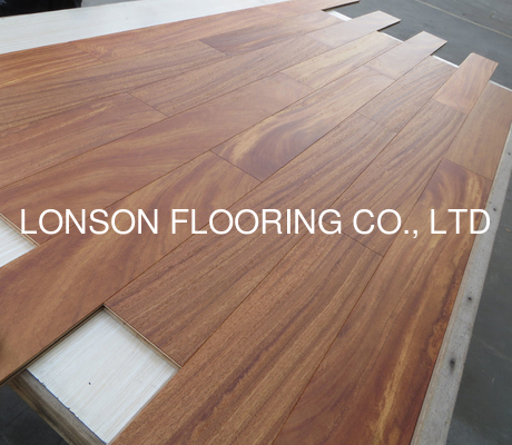 quality brushed African doussie engineered parquet flooring with Matt finishing factory