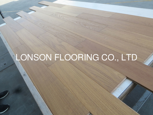 Quality slight brushed Teak engineered hardwood flooring with natural matt finishing factory