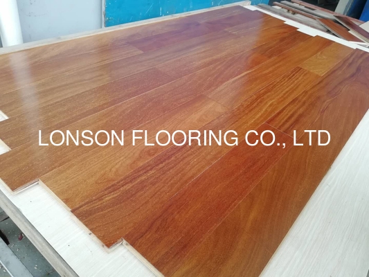 quality Exotic Cumaru (Brazilian Teak) Engineered Hardwood Flooring with natural glossy finishing factory