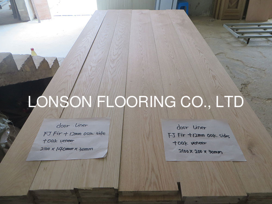 quality unfinished Oak Veneered Door Liner, 12mm oak lips and Finger Joint Fir Core factory
