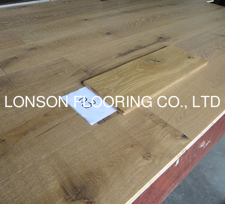 quality rustic oak 3-layers engineered wood flooring with chatter mark factory