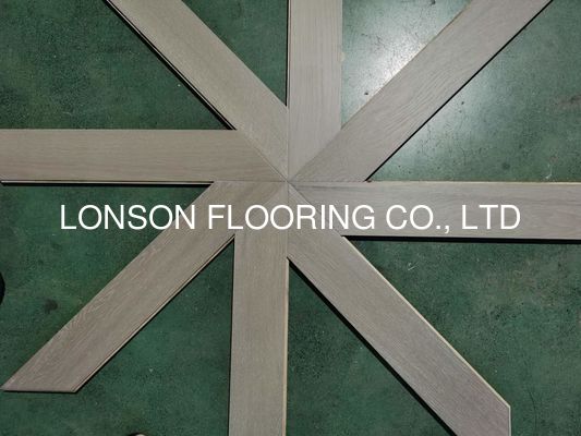 Quality Chevron Engineered Oak Flooring With Stone Grey Stained Selected ABC Grade factory