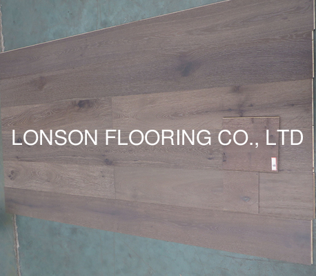 Quality dark stained rustic Oak engineered parquet flooring factory