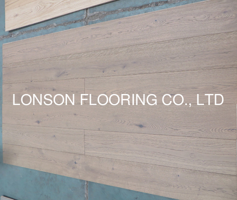 Quality Smoked rustic Oak engineered parquet flooring, color I factory