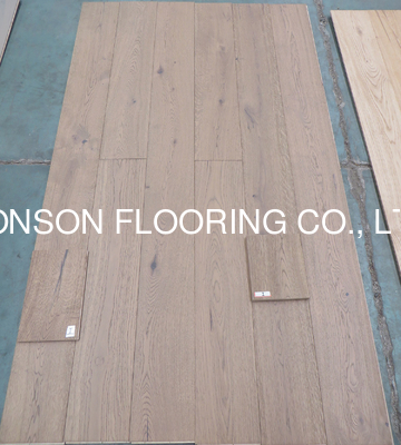 Quality Smoked rustic Oak engineered parquet flooring, color I factory