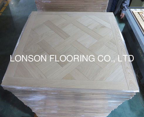 Quality Unfinished Oak Versailles Panels Flooring With Internal Bevels factory