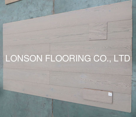 Quality wide plank brushed European Oak engineered wood flooring, color P factory