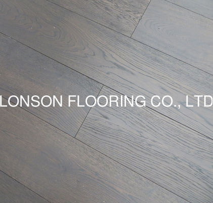 Quality wide plank smoked & brushed European Oak engineered wood flooring, color Q factory
