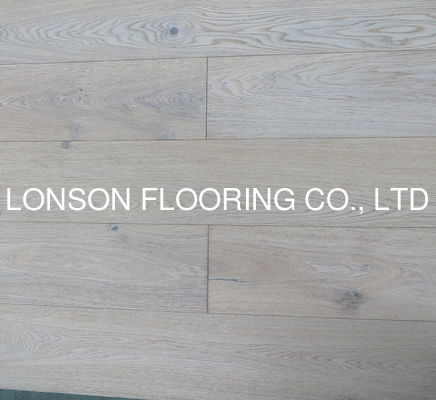 Quality white stained brushed European Oak engineered wood flooring, color R factory