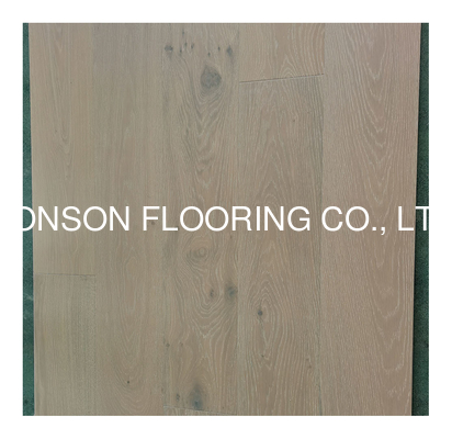 Quality smoked and brushed White Oak Wood Flooring, popular color DSCU-03 factory