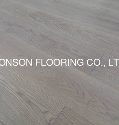 Quality Premium AB grade Russian Oak engineered flooring with light grey stain, color E26 factory
