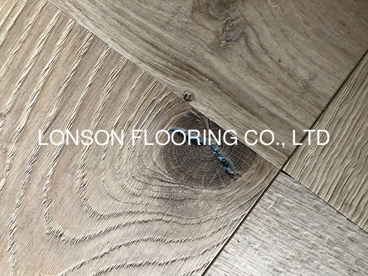 Quality mosaic oak parquet flooring, unfinished, embossed, character ABCD grade factory