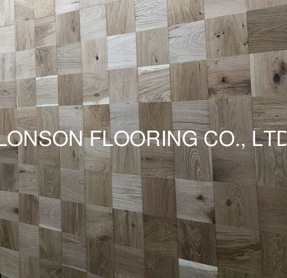 mosaic oak parquet flooring, unfinished, embossed, character ABCD grade