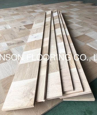 Quality mosaic oak parquet flooring, unfinished, embossed, character ABCD grade factory