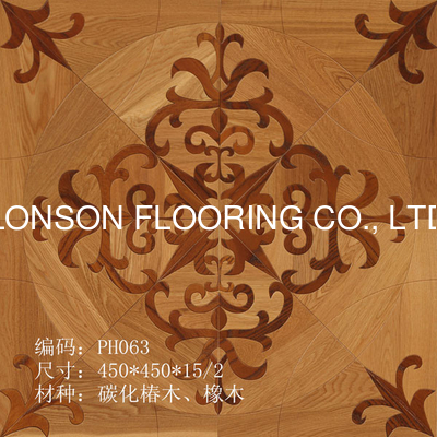 Quality Beautiful flower pattern tiles wood flooring, different designs factory