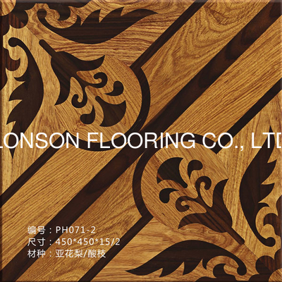Quality Beautiful flower pattern tiles wood flooring, different designs factory