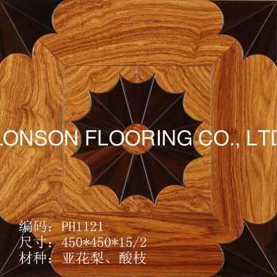Quality Beautiful flower pattern tiles wood flooring, different designs factory