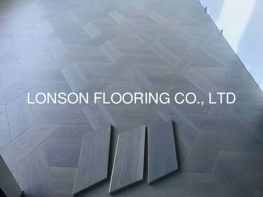 Quality Modern Wood Hexagon Parquet Flooring With Different Sizes / Stains factory