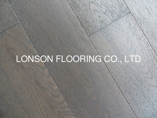 quality Modern Gray Oak Engineered Hardwood Flooring 5", Color Slate factory