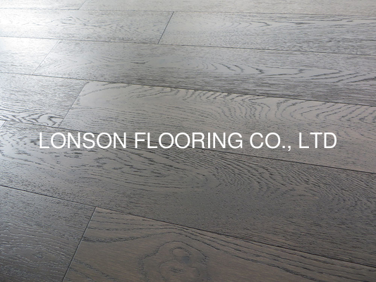 quality Modern Gray Oak Engineered Hardwood Flooring 5", Color Slate factory