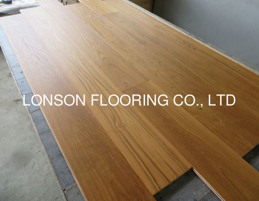 Quality 190mm Single Plank Burma Teak Engineered Hardwood Flooring with 1000 psi Janka Hardness and A/B Grade factory
