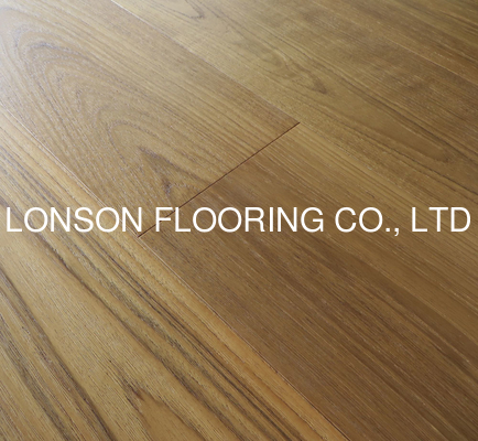 Quality 190mm single plank Burma Teak Engineered Hardwood Flooring, natural color factory