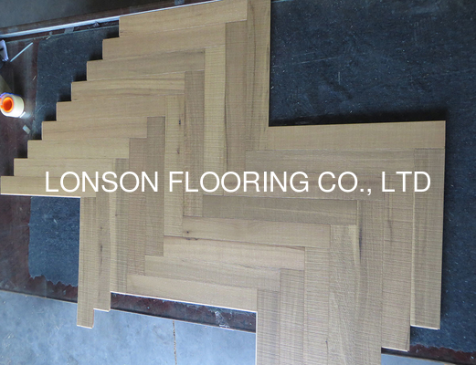 Quality White Oak Herringbone Engineered Parquet Flooring, smoked & saw mark, color 03 factory