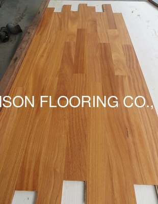 Quality 2 Layers Doussie Engineered Wood Flooring, natural lacquer, square edge factory
