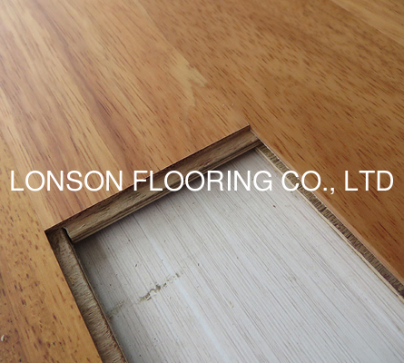 Quality 2 Layers Doussie Engineered Wood Flooring, natural lacquer, square edge factory