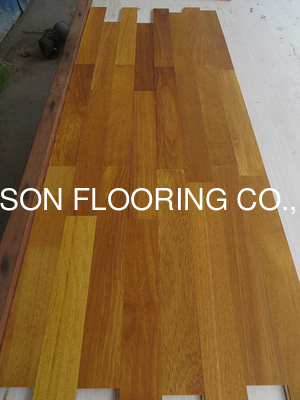 Quality Square Edge African Iroko Engineered Parquet Flooring, Natural Lacquer, Matt factory