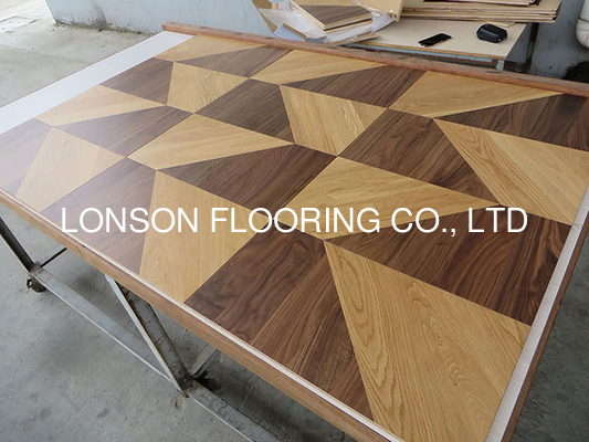Quality Engineered Wood Parquet Flooring with UV Lacquer White Oak American Walnut factory