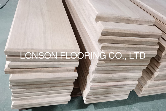Quality Prime White Oak Multi-Layers Engineered Wood Stairs Treads, Unfinished factory