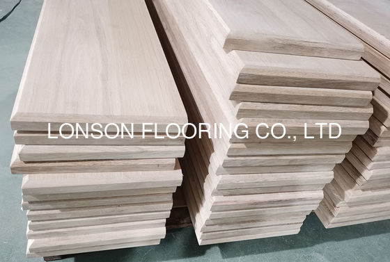 Quality Prime White Oak Multi-Ply Engineered Wood Stairs Treads Unfinished for Hardwood Flooring factory