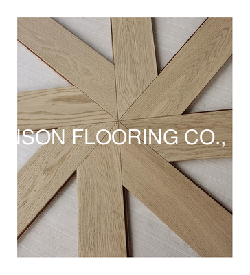 Quality Invisible Lacquered Natural Oak Chevron Parquet Flooring to France factory