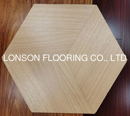 quality Prime Grade Hexagon Natural Oak Parquet Flooring, Straight Grain factory
