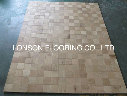 Quality Mosaic Oak Engineered Parquet Flooring, Embossed,  Invisible Lacquer factory