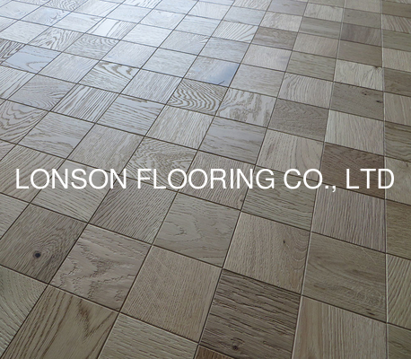Quality Mosaic Oak Engineered Parquet Flooring, Embossed,  Invisible Lacquer factory
