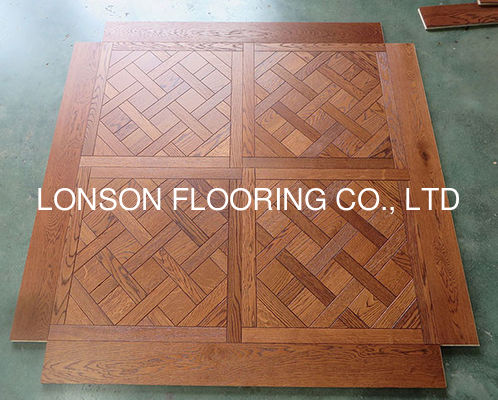 Quality Light Brown Versailes Oak Engineered Tiles Flooring, Size 600 x 600MM factory