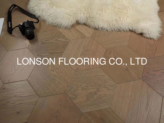 Quality Oak Hexagon Parquet Flooring Hexagon Pattern Flooring, 89002-B factory
