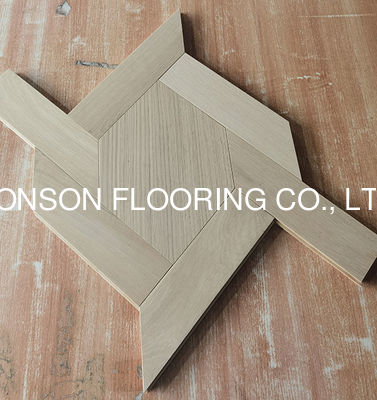 Quality Unfinished Shaped Oak Parquet Flooring Hexagon & Trapizium Parquet factory